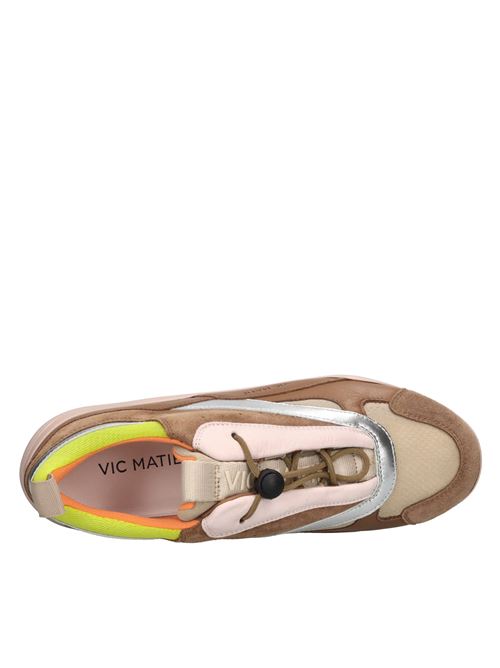 Sneakers multimateriale VIC MATIE' | 1G3506D_G32BQOTI22MARRONE-BEIGE-ROSA-ARGENTO-GIA